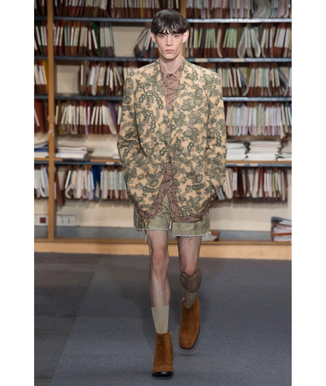 DRIES VAN NOTEN Коричневая хлопковая кэжуал рубашка, фото 5