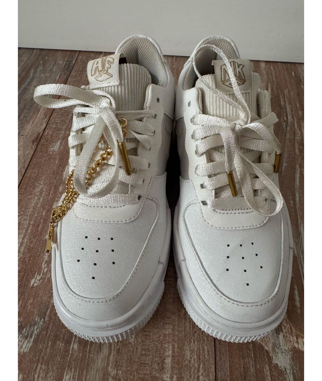 NIKE Белые кожаные кроссовки, фото 3