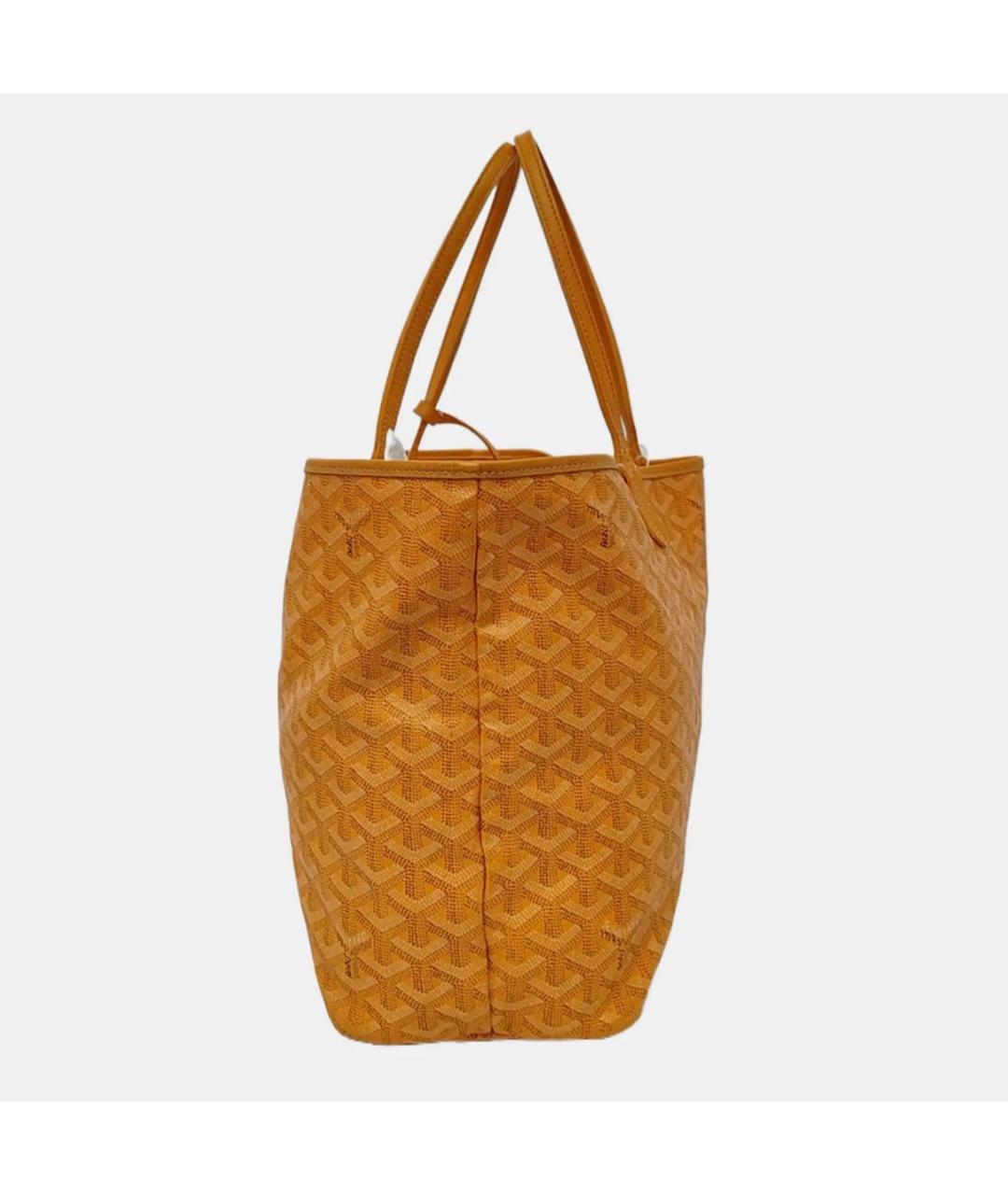 GOYARD Желтая кожаная сумка тоут, фото 2