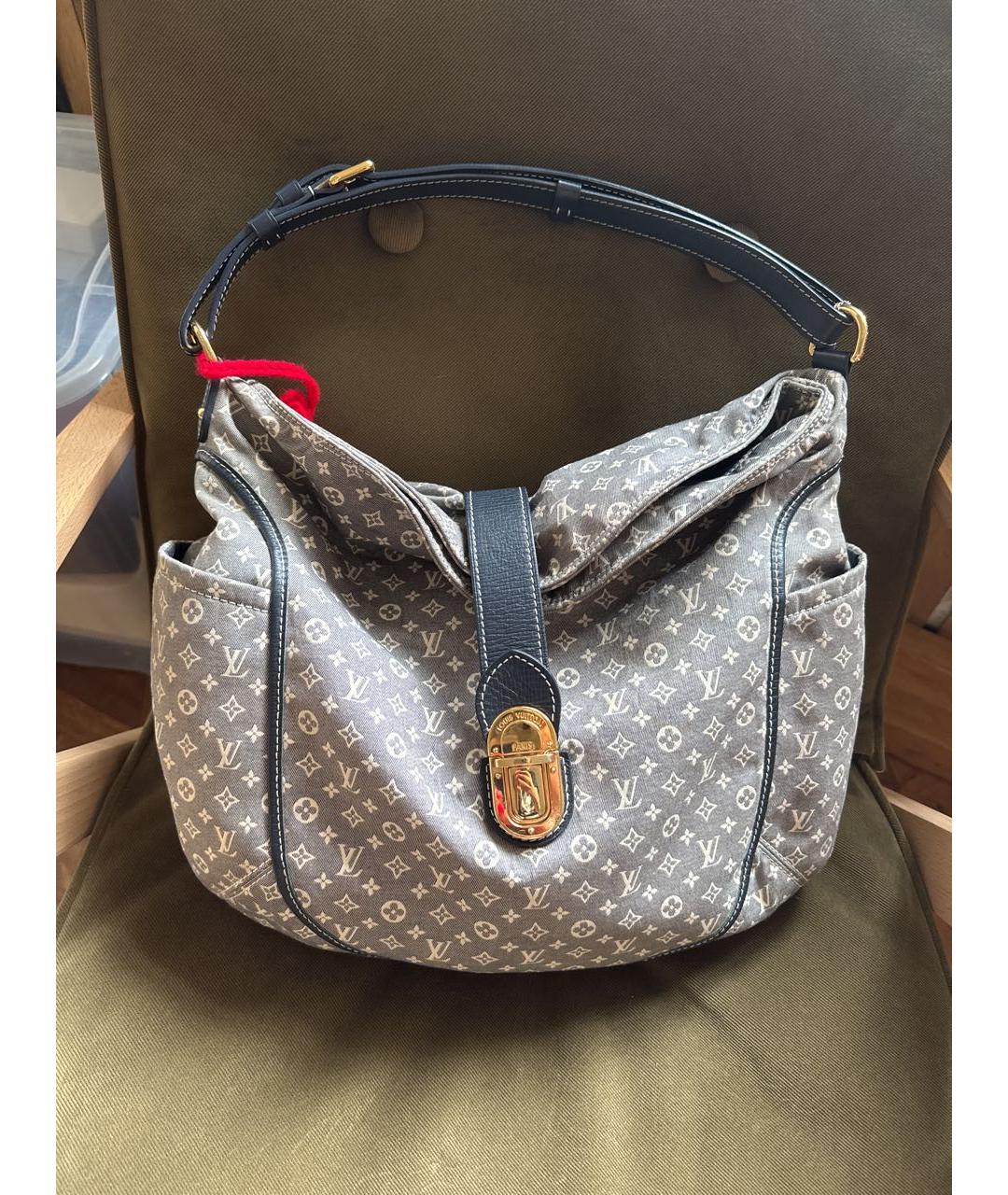 LOUIS VUITTON Голубая деним сумка тоут, фото 6