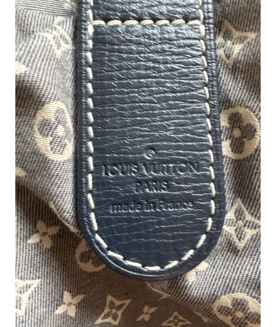 LOUIS VUITTON Голубая деним сумка тоут, фото 5
