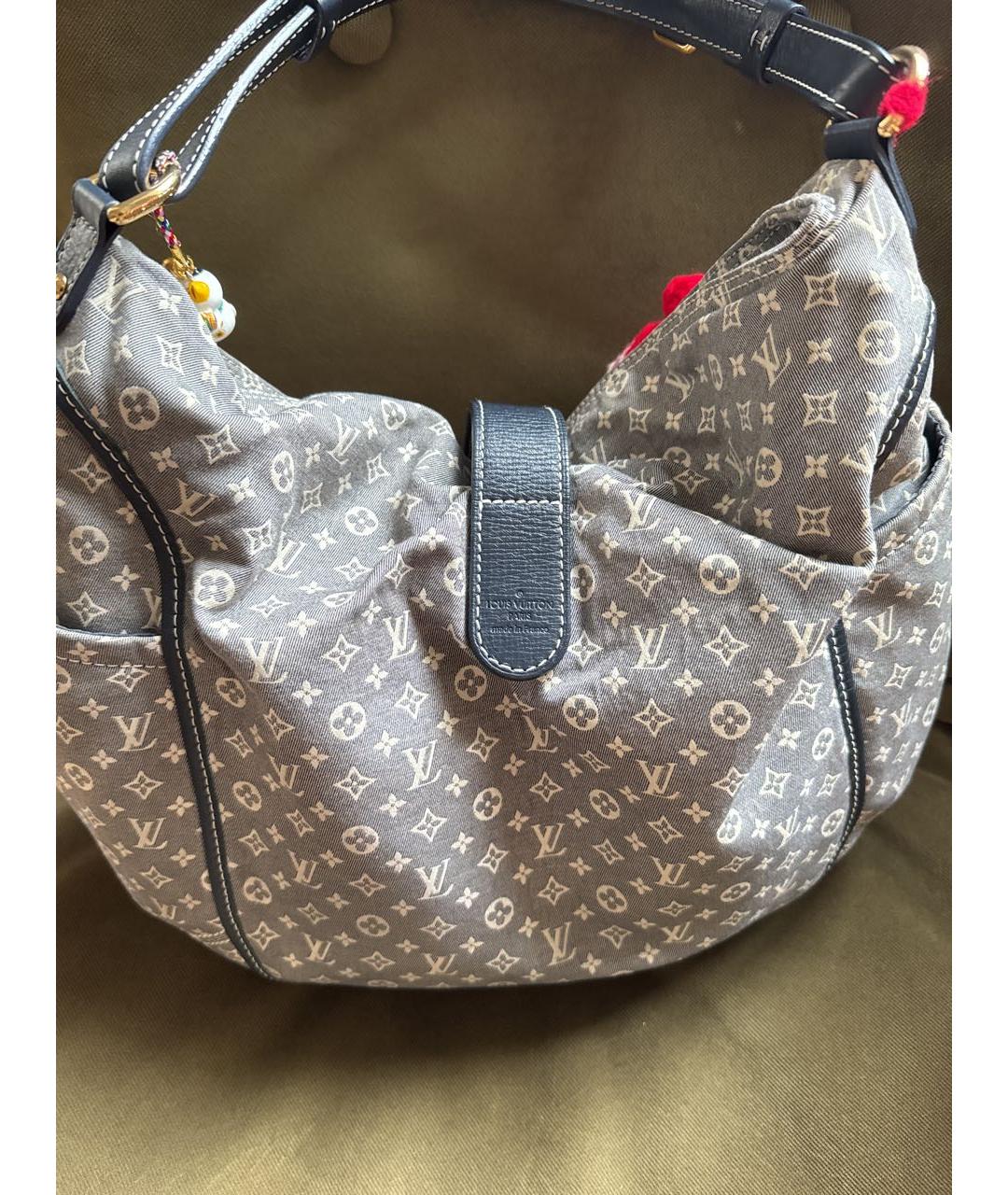 LOUIS VUITTON Голубая деним сумка тоут, фото 4