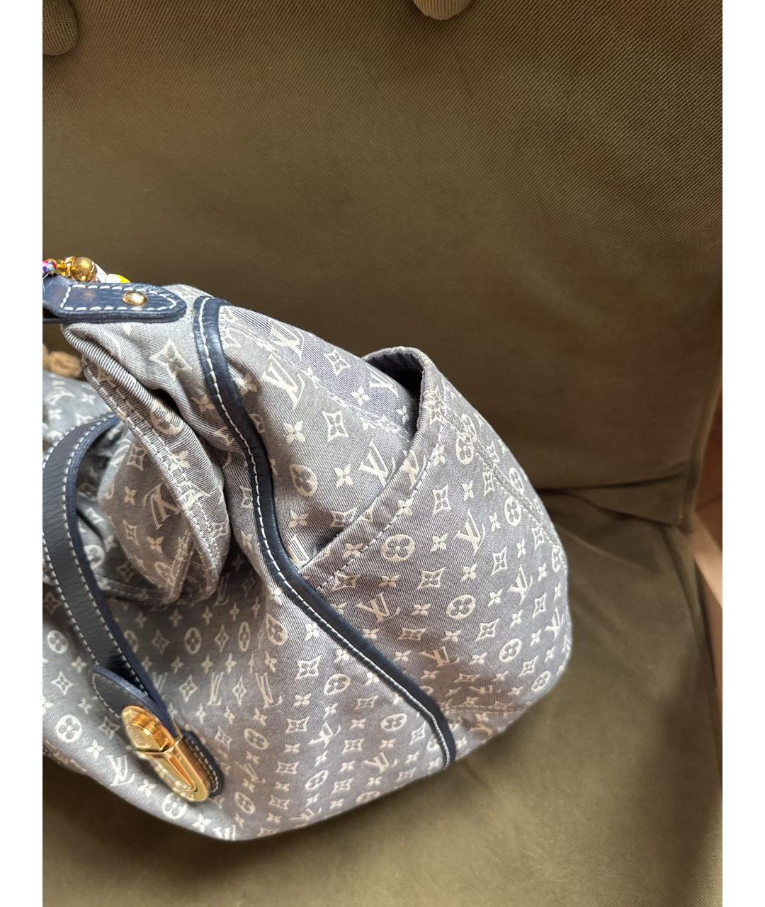 LOUIS VUITTON Голубая деним сумка тоут, фото 3