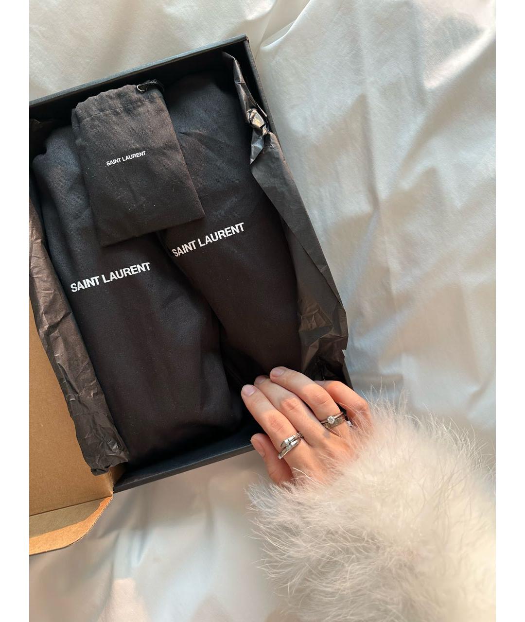 SAINT LAURENT Белые кожаные кеды, фото 8