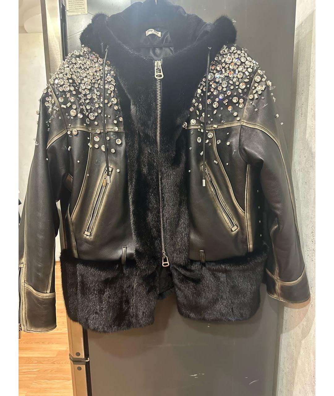 MIU MIU Коричневая кожаная куртка, фото 9