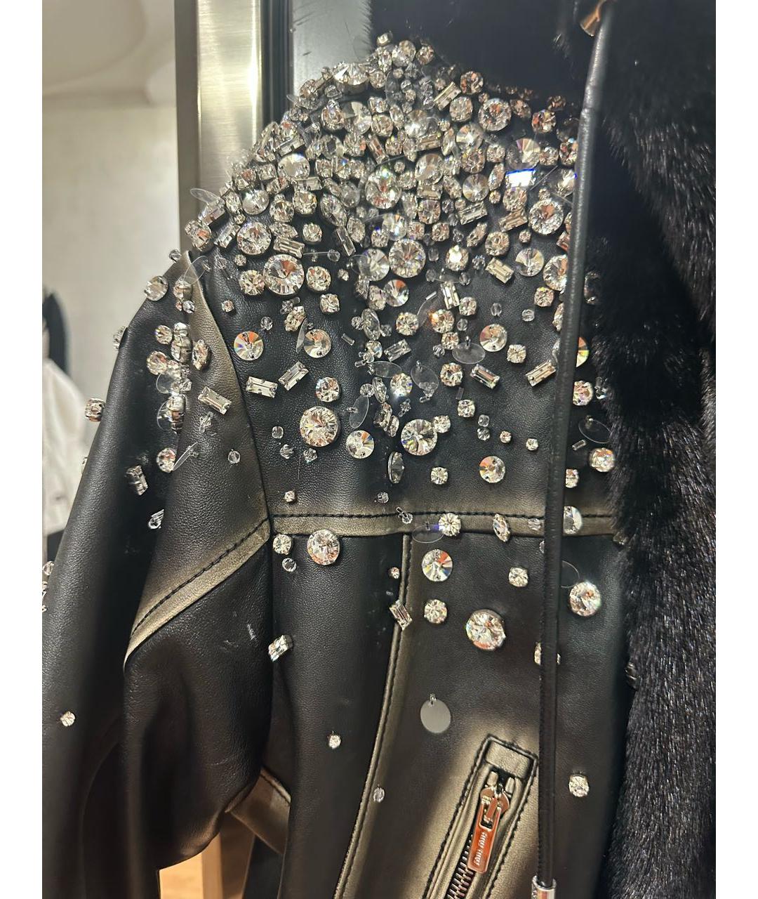 MIU MIU Коричневая кожаная куртка, фото 3