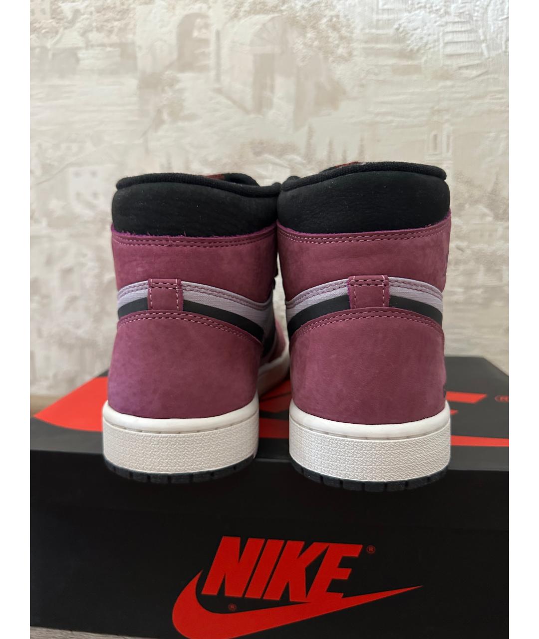 JORDAN Фиолетовые высокие кроссовки / кеды, фото 4