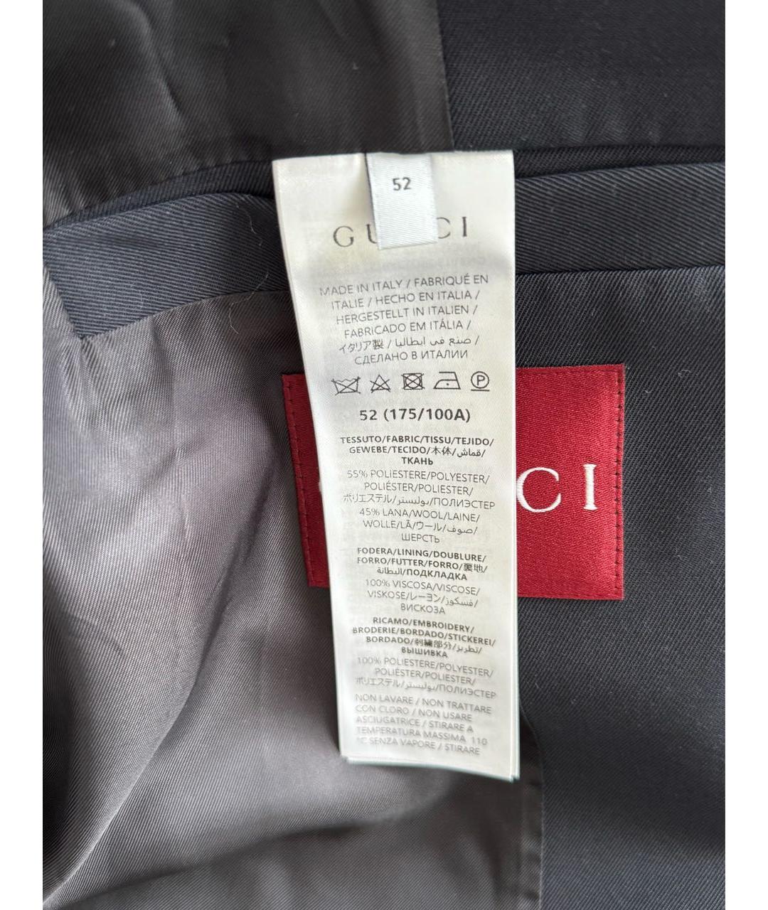GUCCI Темно-синяя полиэстеровая куртка, фото 4