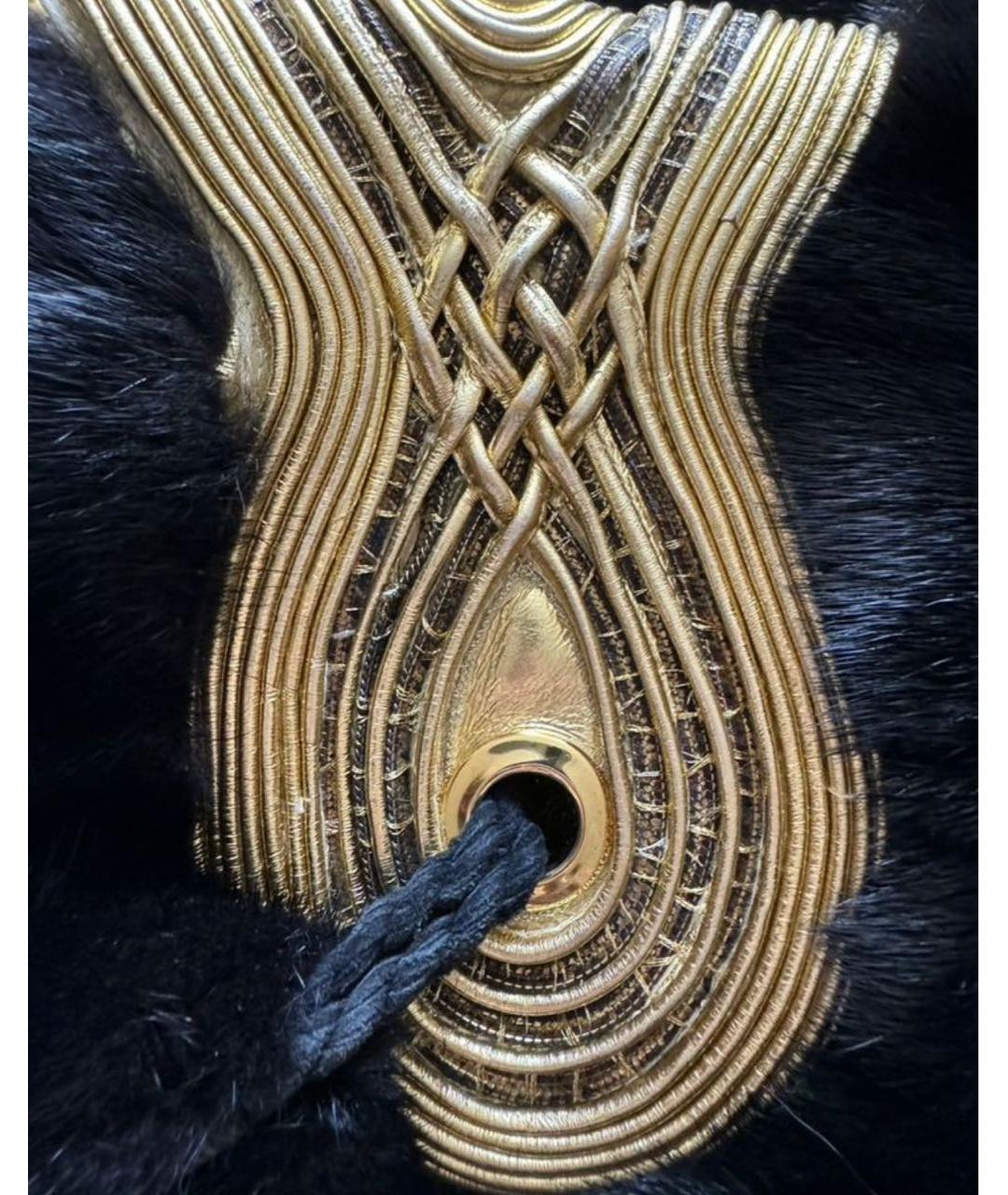 ROBERTO CAVALLI Черная меховая шуба, фото 7