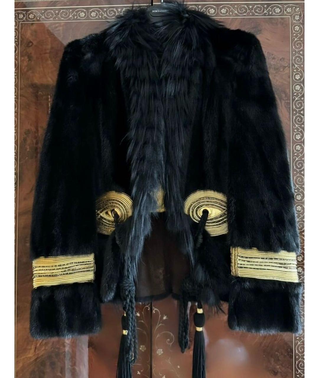 ROBERTO CAVALLI Черная меховая шуба, фото 9