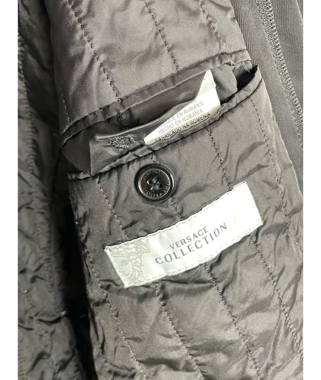 VERSACE COLLECTION Черная полиэстеровая куртка, фото 5