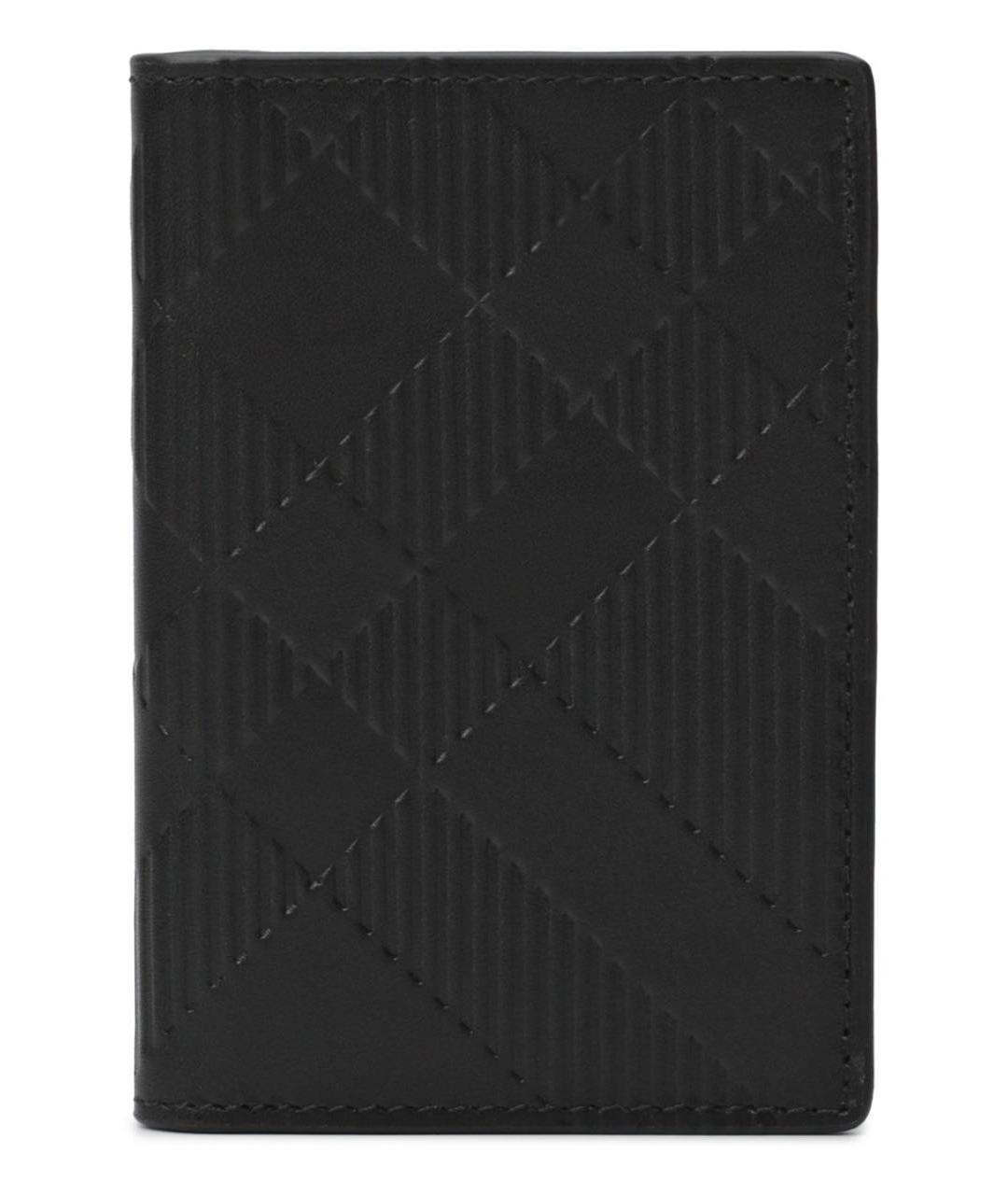 BURBERRY Черный кожаный кардхолдер, фото 1
