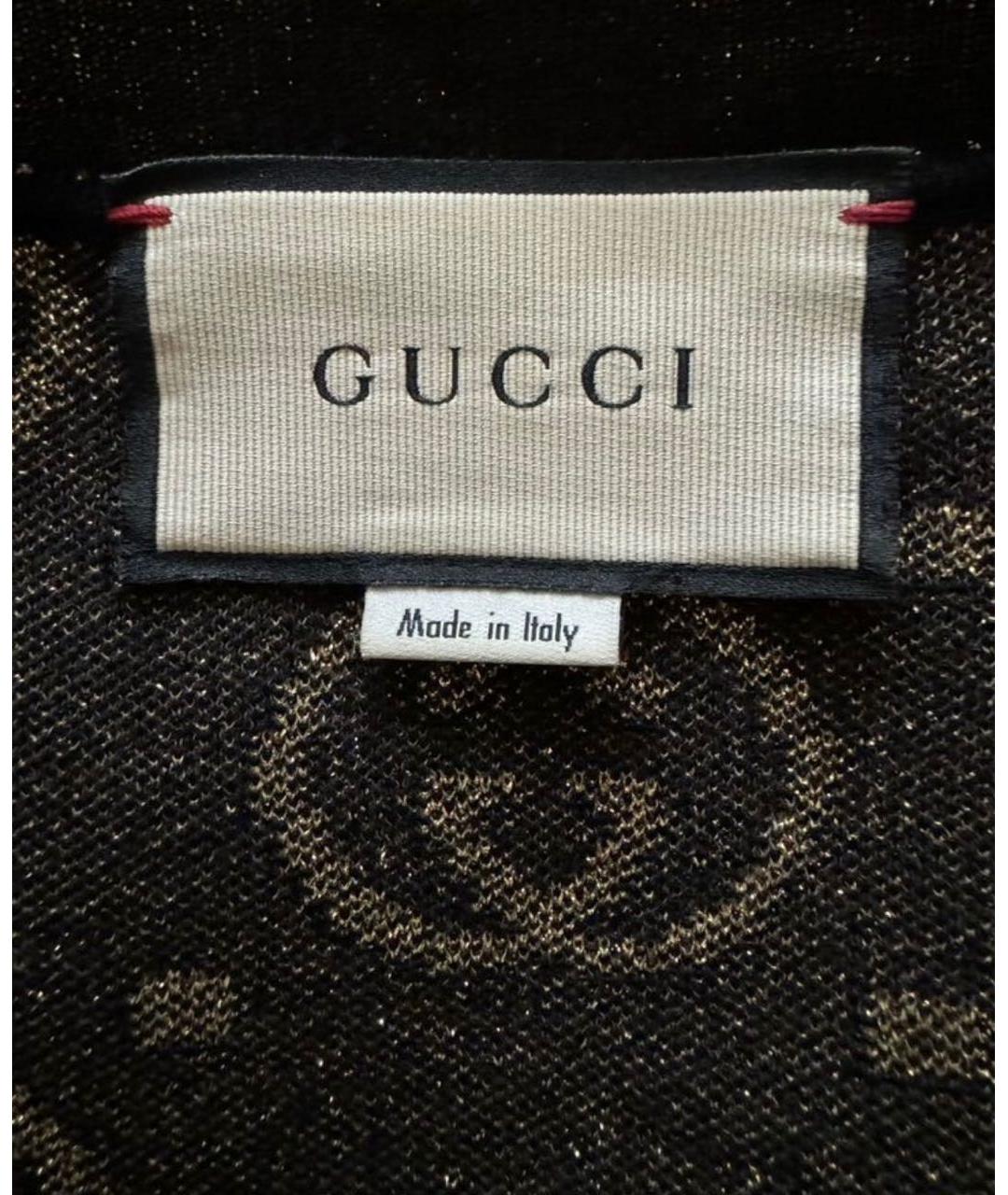GUCCI Черный шерстяной кардиган, фото 3