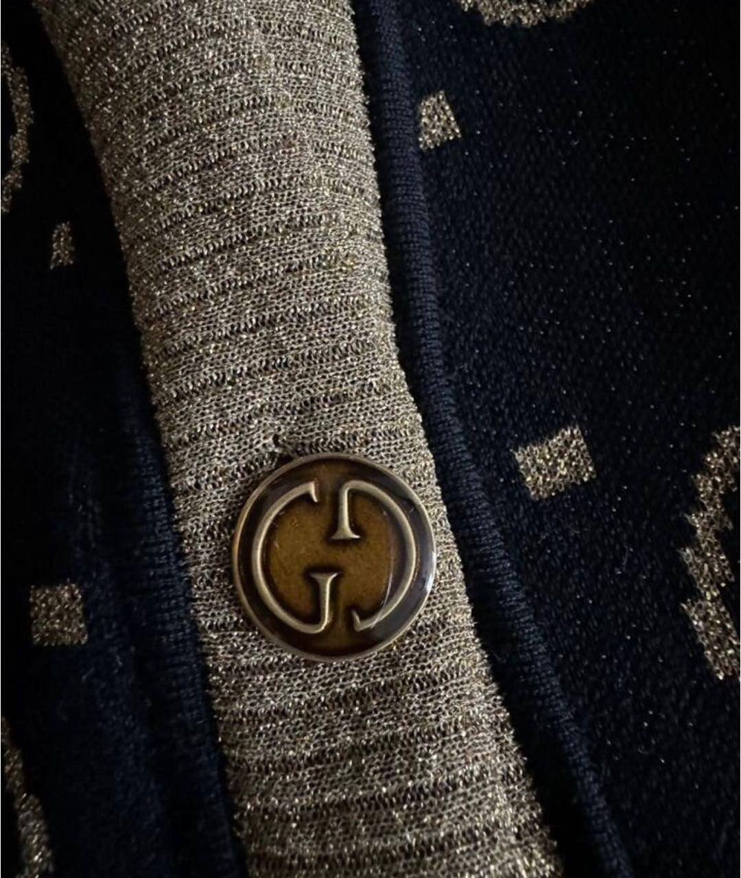GUCCI Черный шерстяной кардиган, фото 5