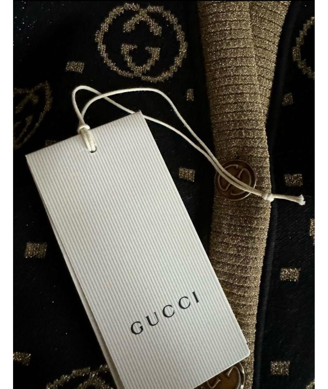 GUCCI Черный шерстяной кардиган, фото 4
