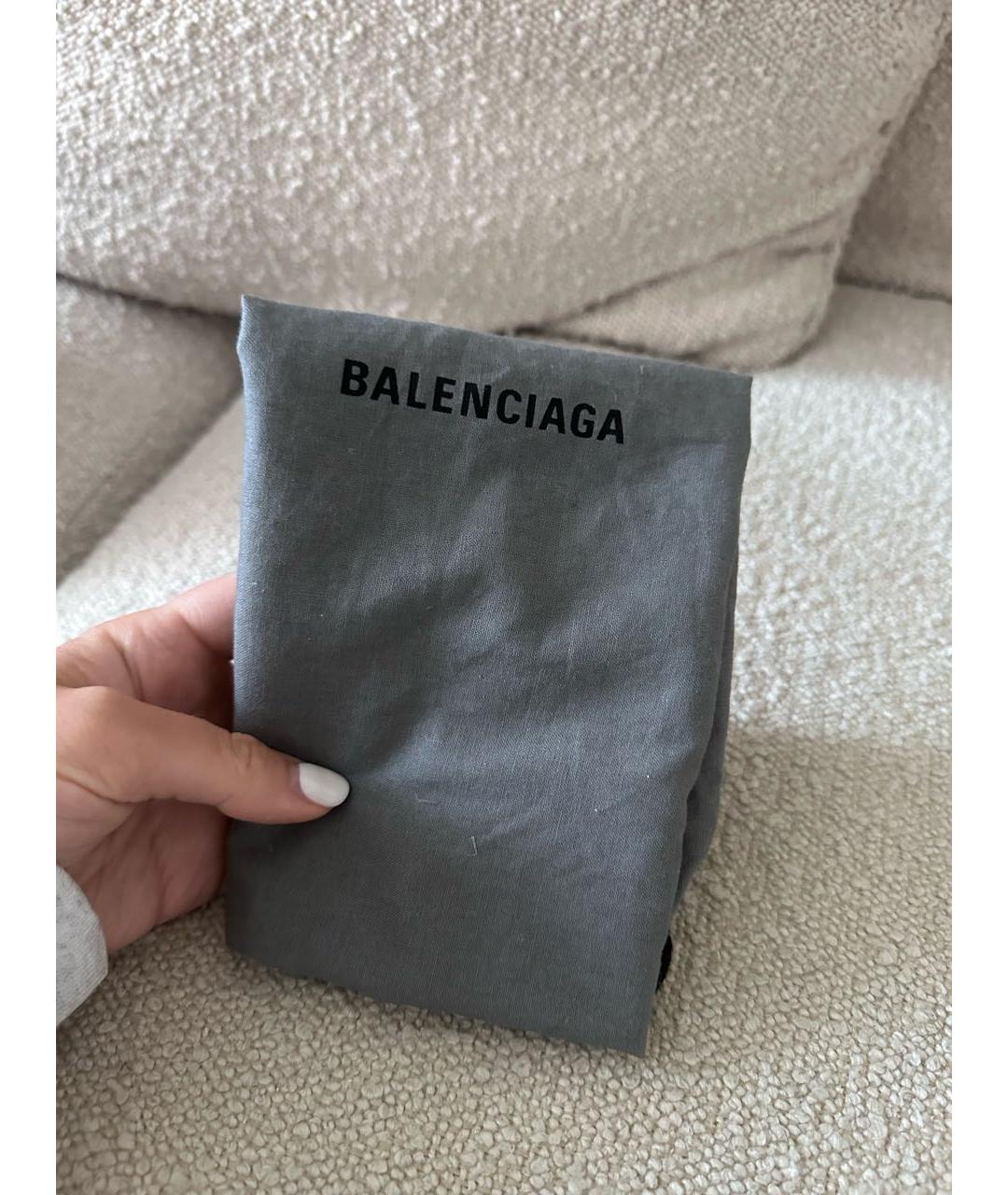 BALENCIAGA Черная кожаная сумка с короткими ручками, фото 6