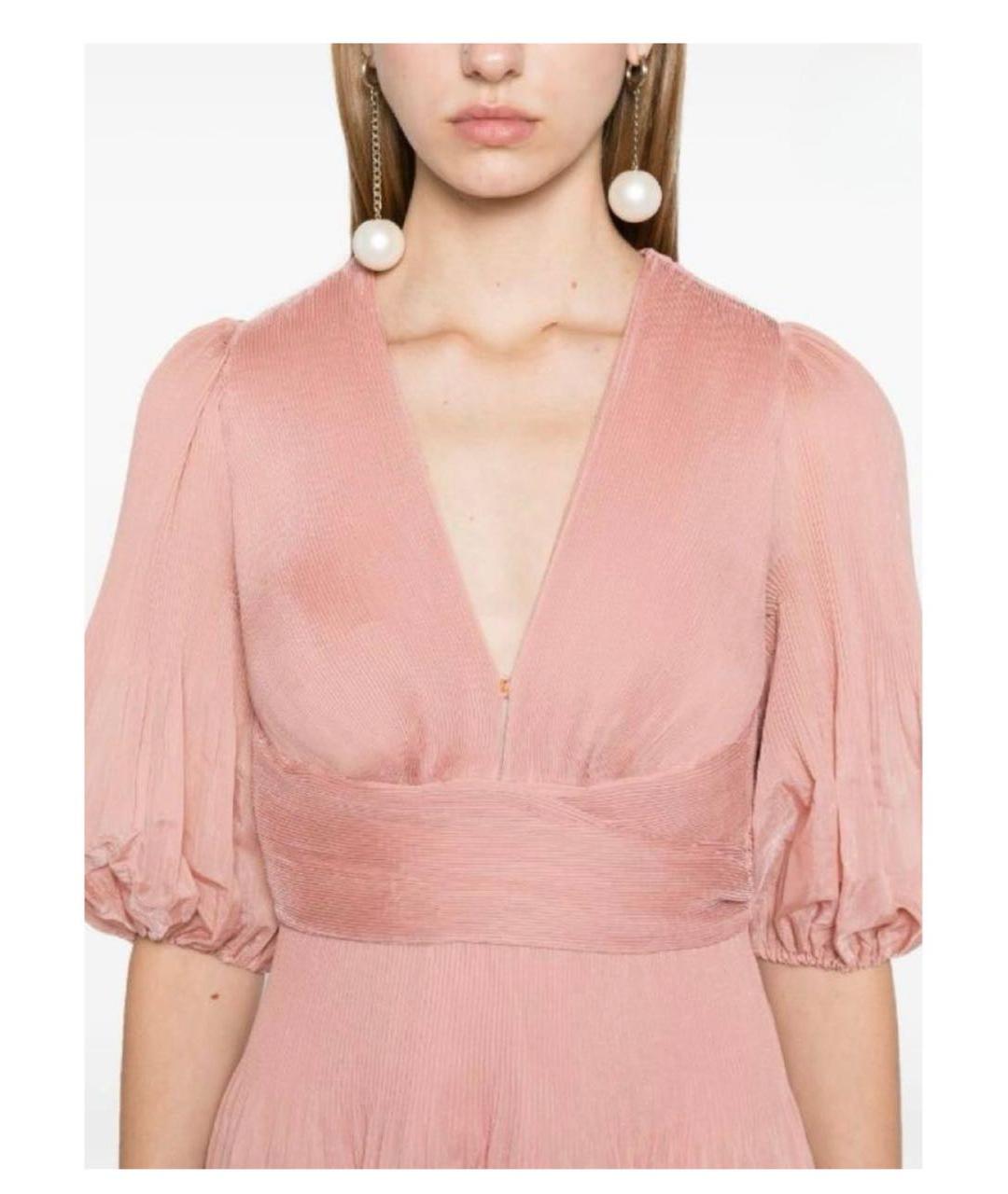 ZIMMERMANN Розовое хлопковое коктейльное платье, фото 4