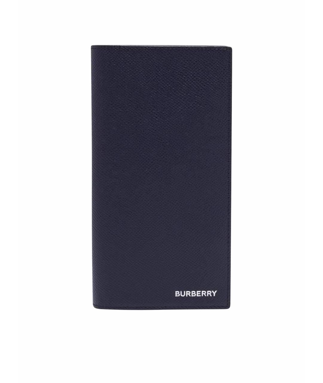 BURBERRY Синий кожаный кошелек, фото 1