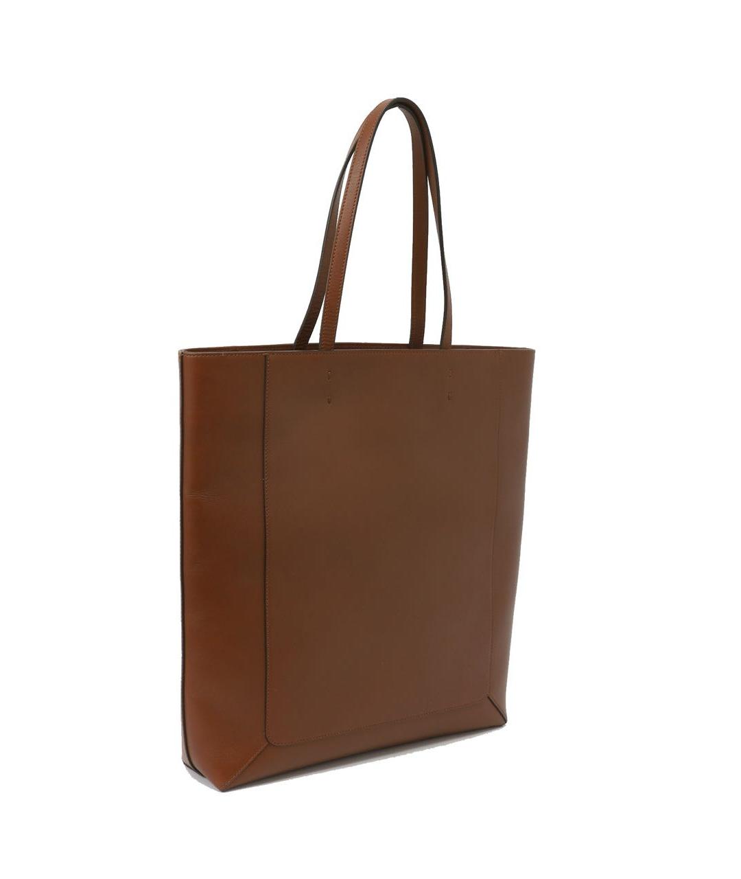 GUCCI Коричневая кожаная сумка тоут, фото 3