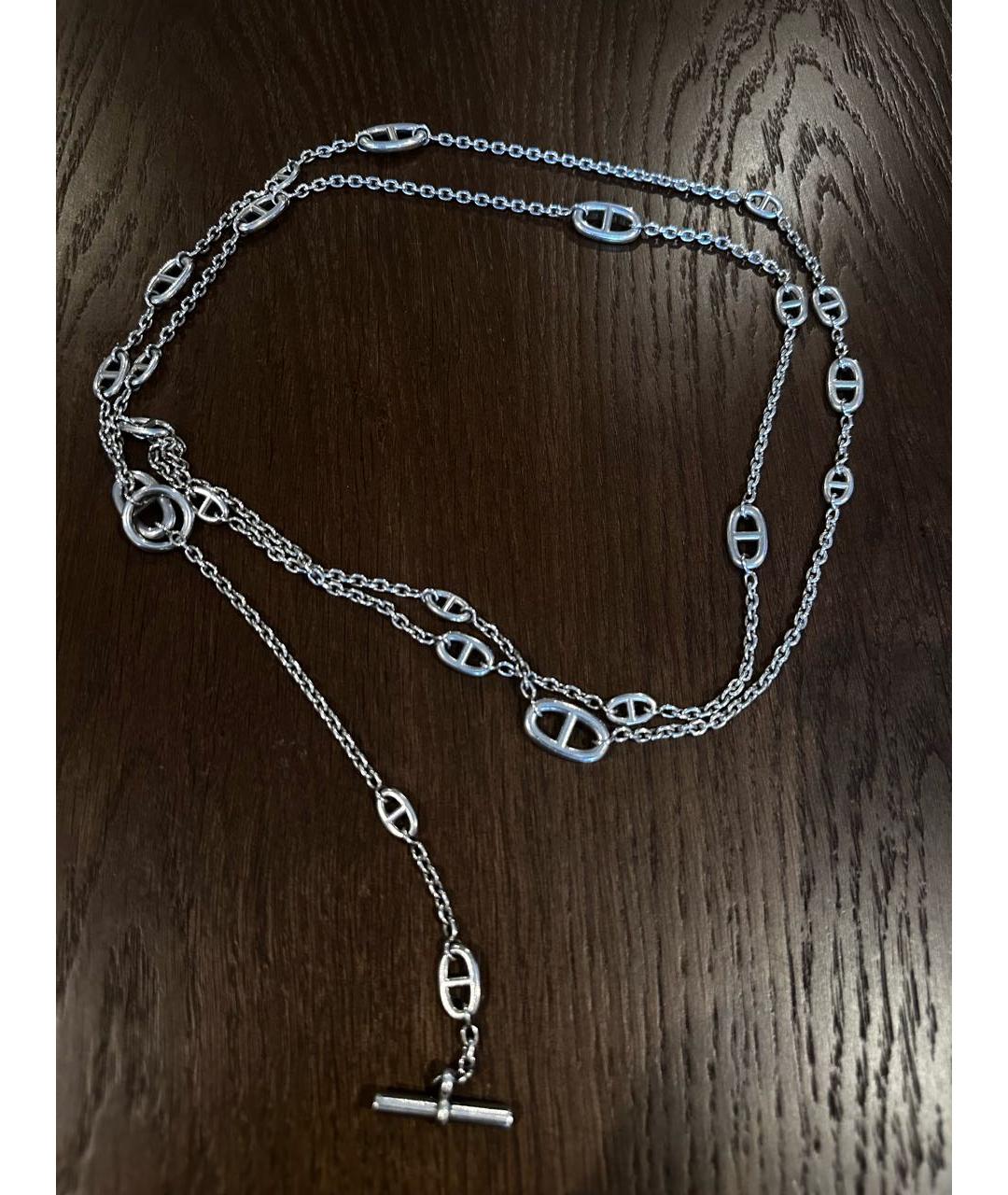 HERMES Серебряное серебряное колье, фото 6