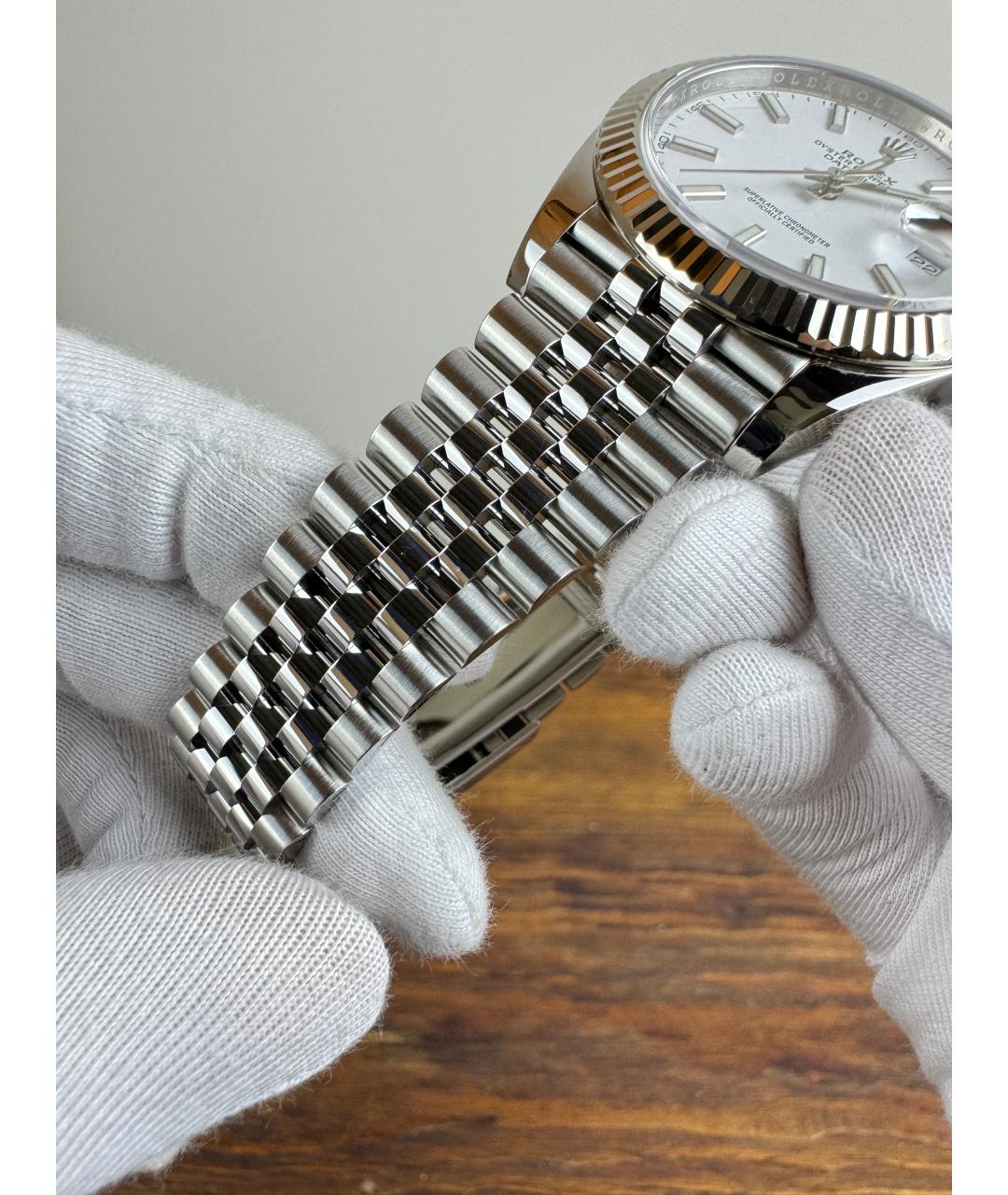 ROLEX Белые часы из белого золота, фото 5