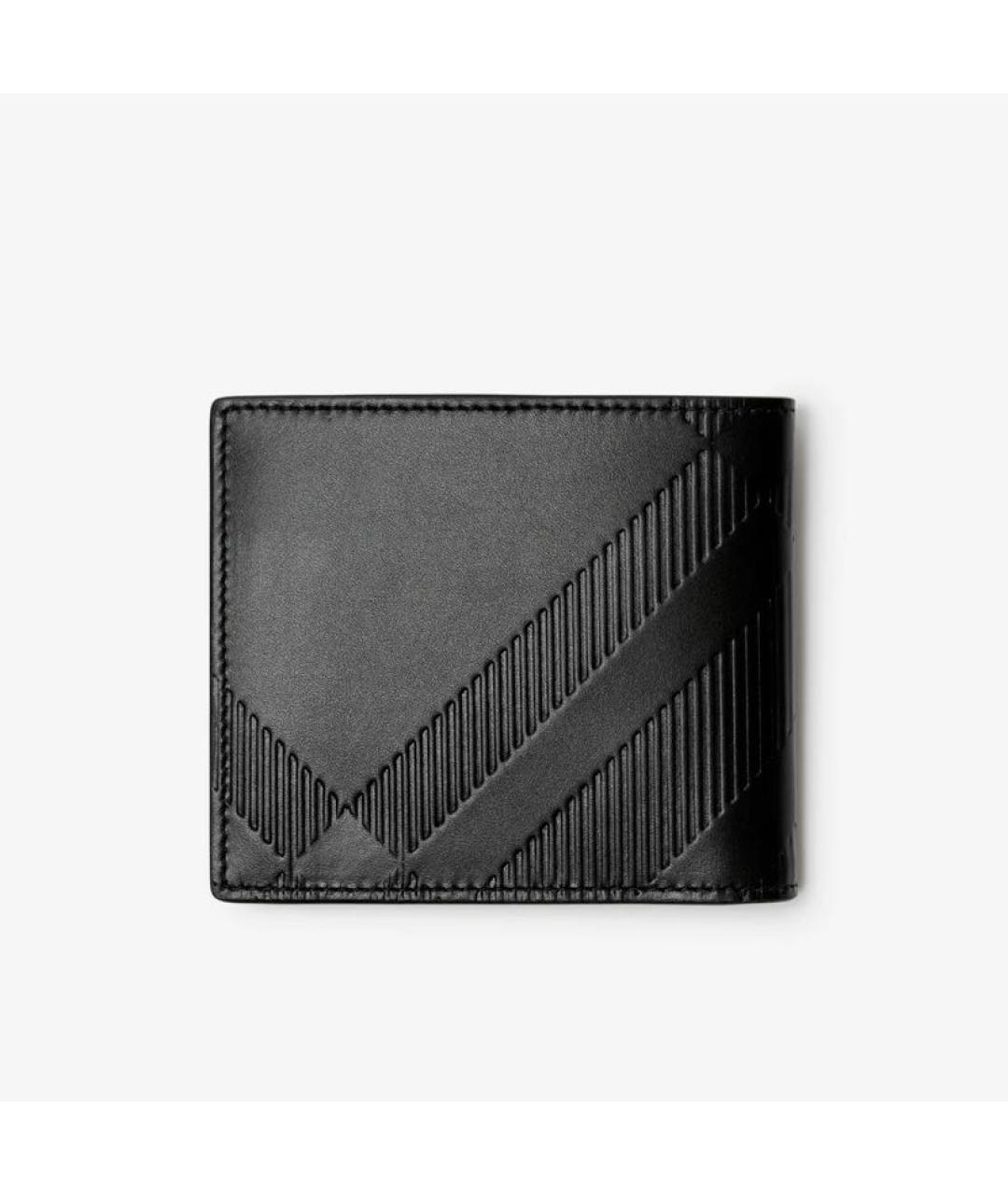 BURBERRY Черный кожаный кошелек, фото 2