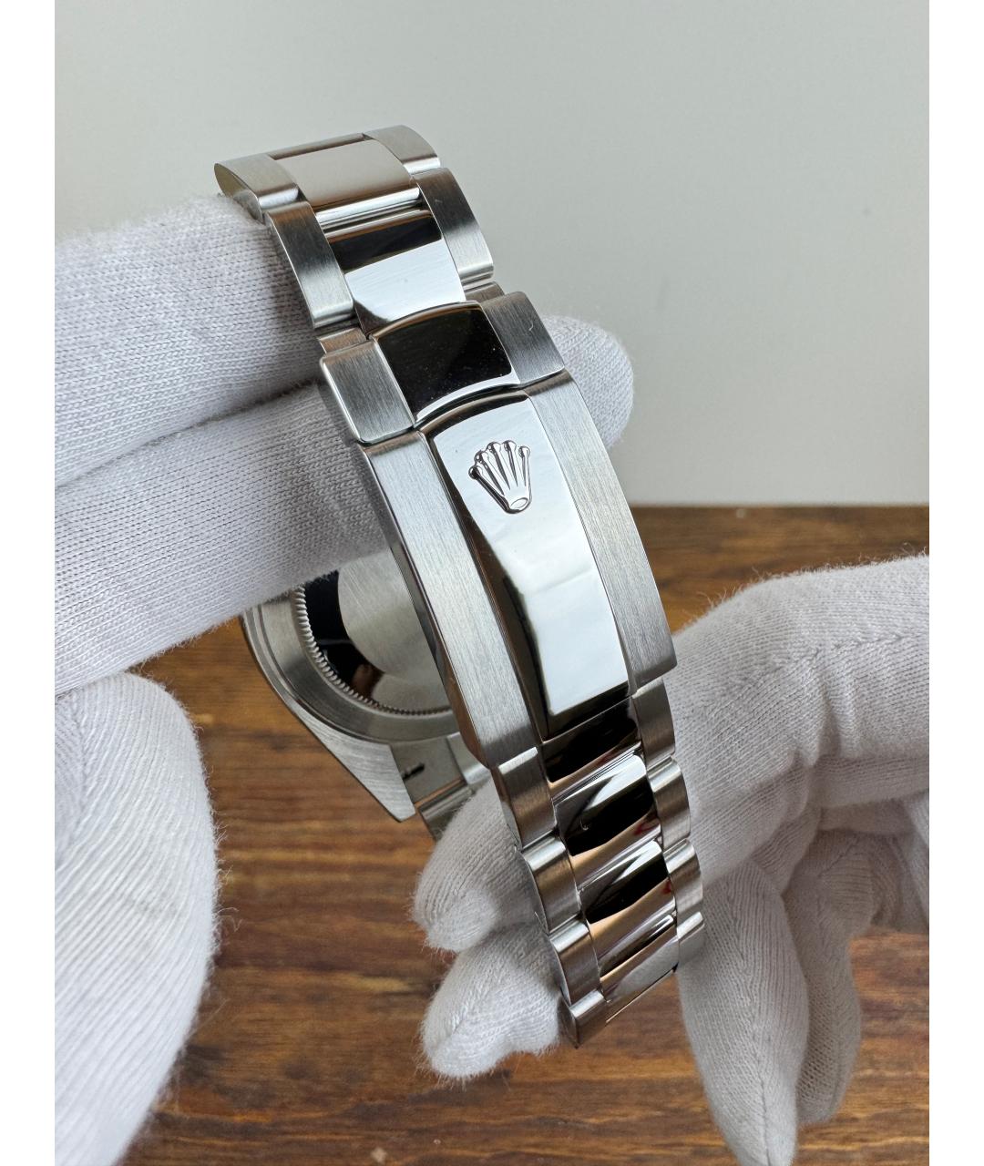 ROLEX Черные стальные часы, фото 8