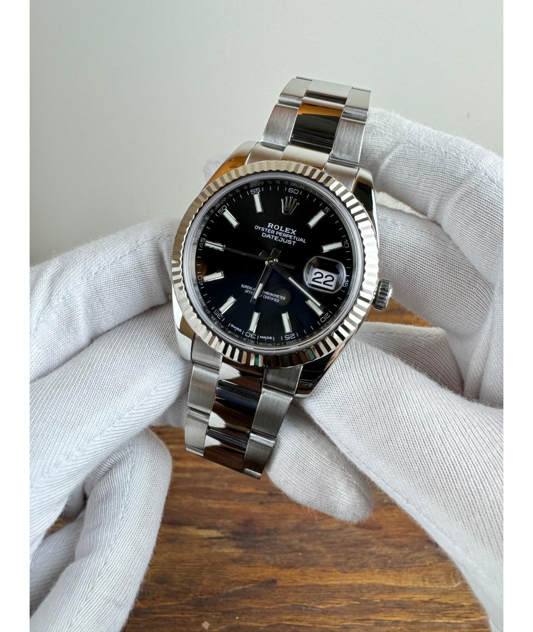 ROLEX Черные стальные часы, фото 2