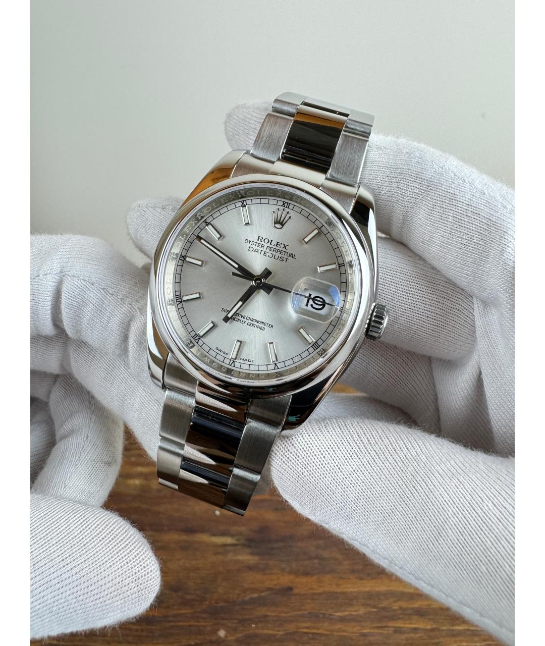 ROLEX Серые стальные часы, фото 3