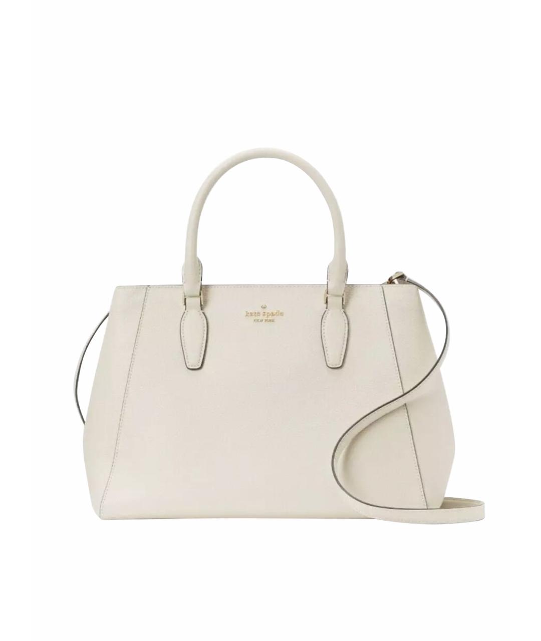 KATE SPADE Белая кожаная сумка тоут, фото 1