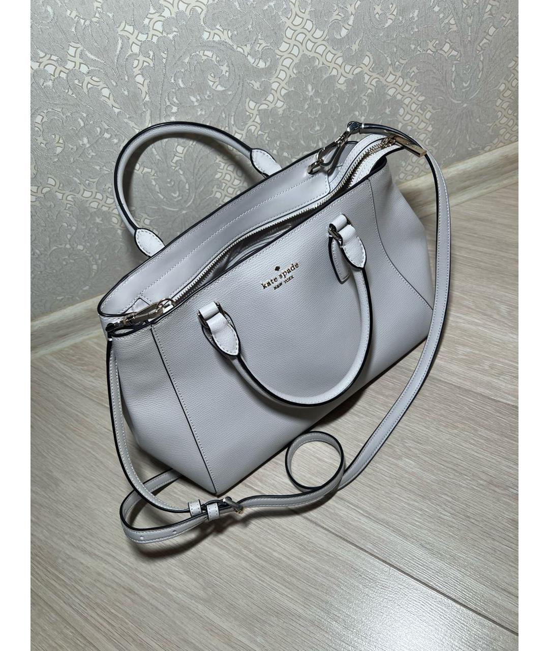 KATE SPADE Белая кожаная сумка тоут, фото 7