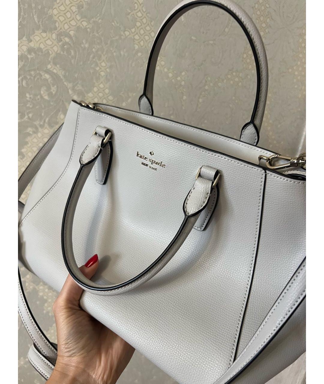 KATE SPADE Белая кожаная сумка тоут, фото 8