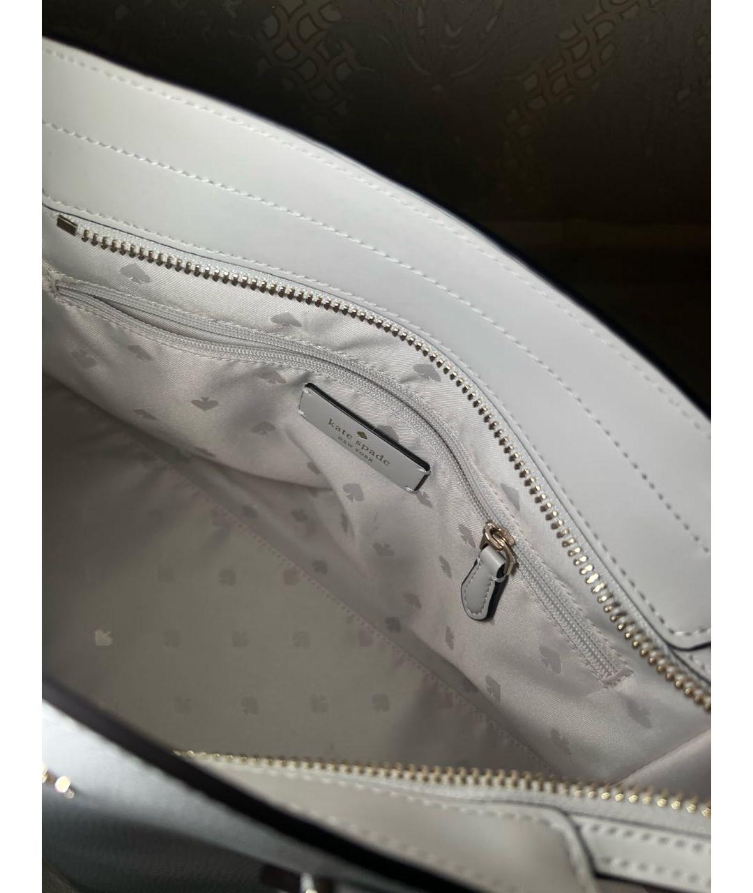 KATE SPADE Белая кожаная сумка тоут, фото 4