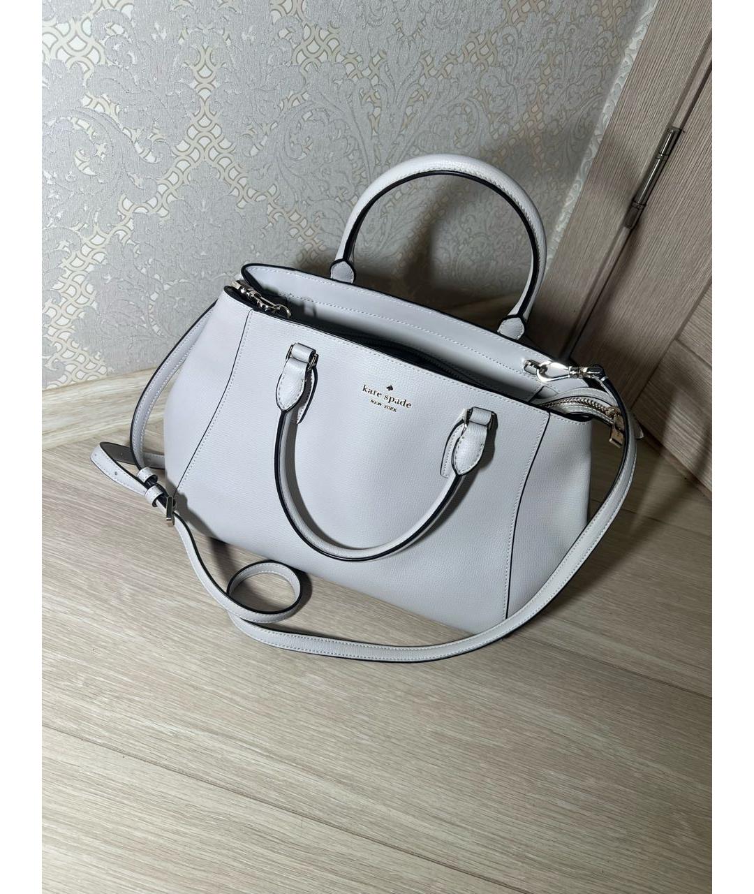 KATE SPADE Белая кожаная сумка тоут, фото 3