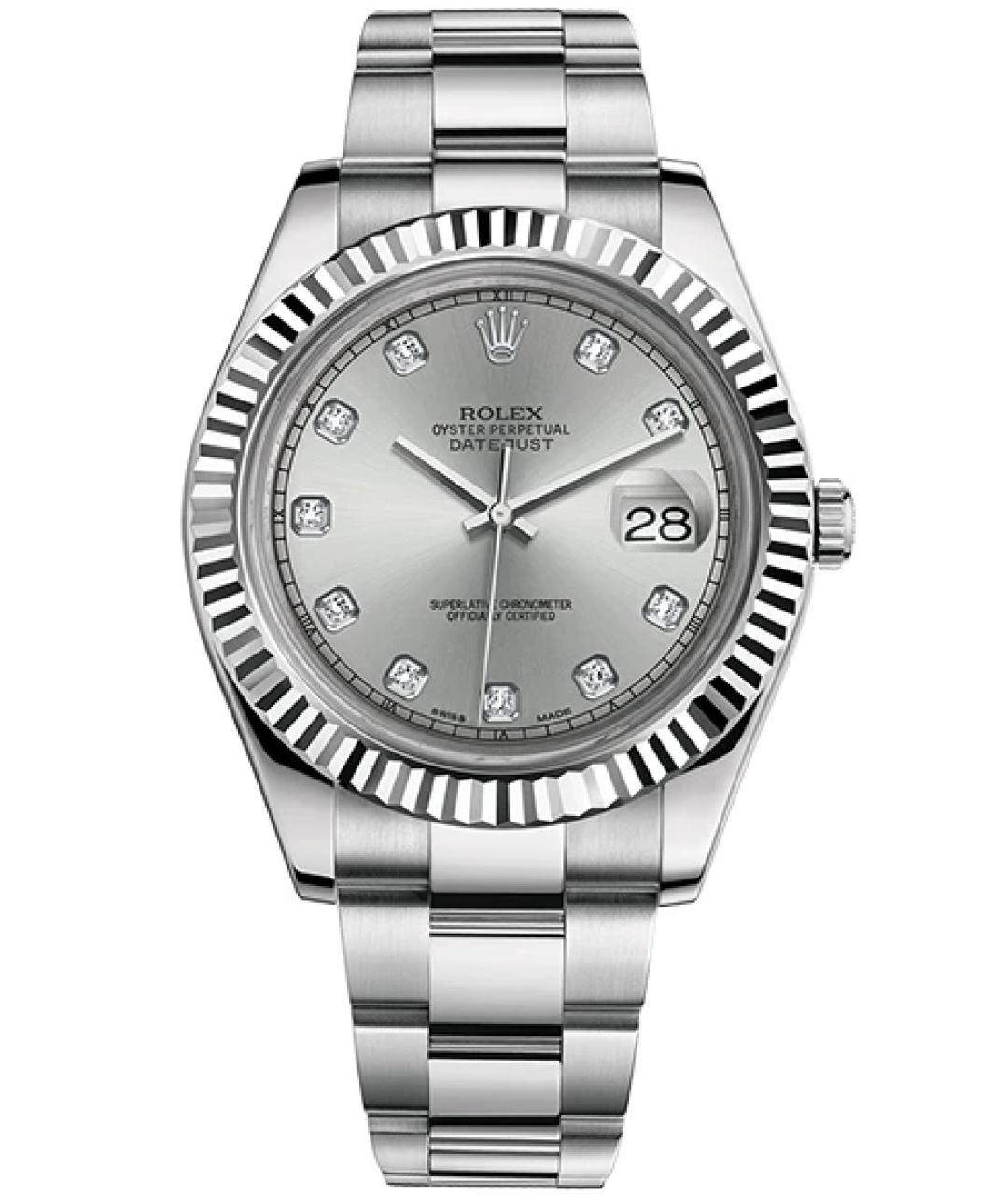 ROLEX Серые часы из белого золота, фото 1