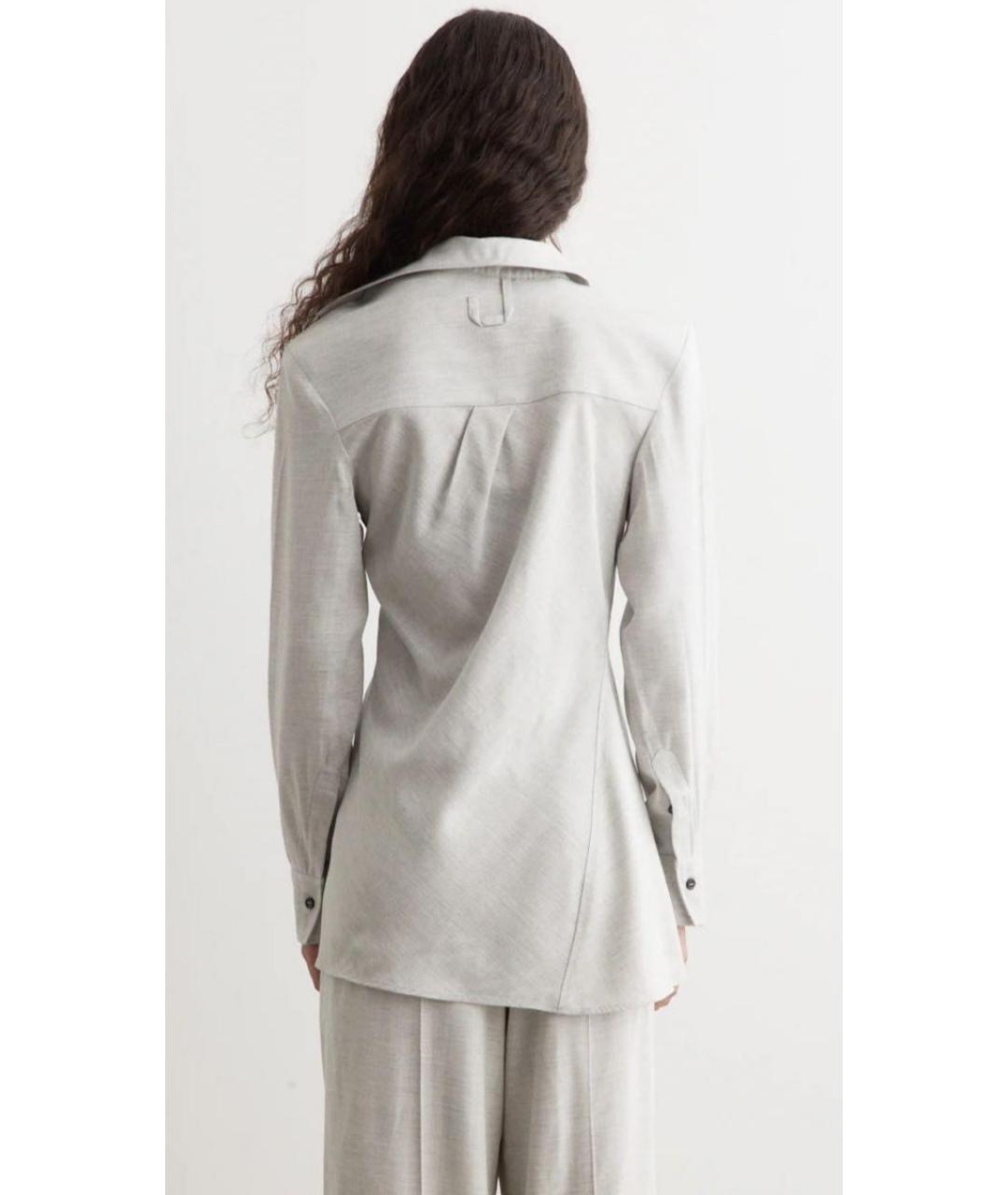 JACQUEMUS Серая вискозная рубашка, фото 6
