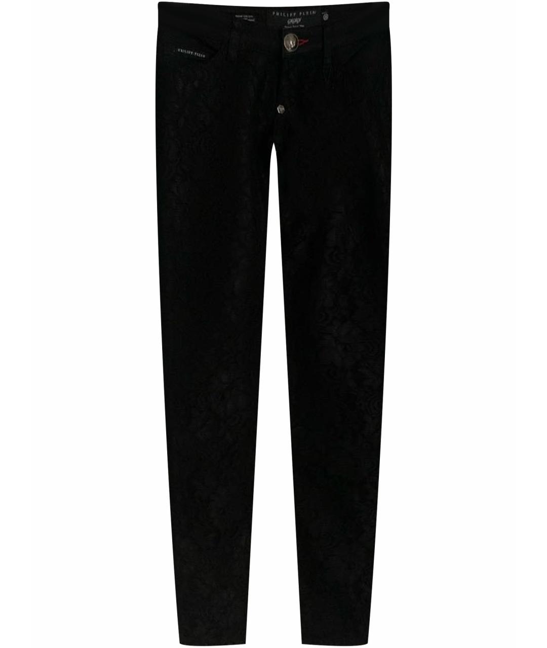 PHILIPP PLEIN Черные хлопковые прямые джинсы, фото 1