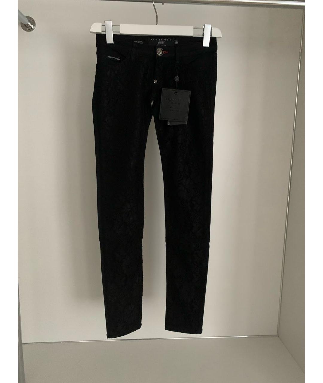 PHILIPP PLEIN Черные хлопковые прямые джинсы, фото 5