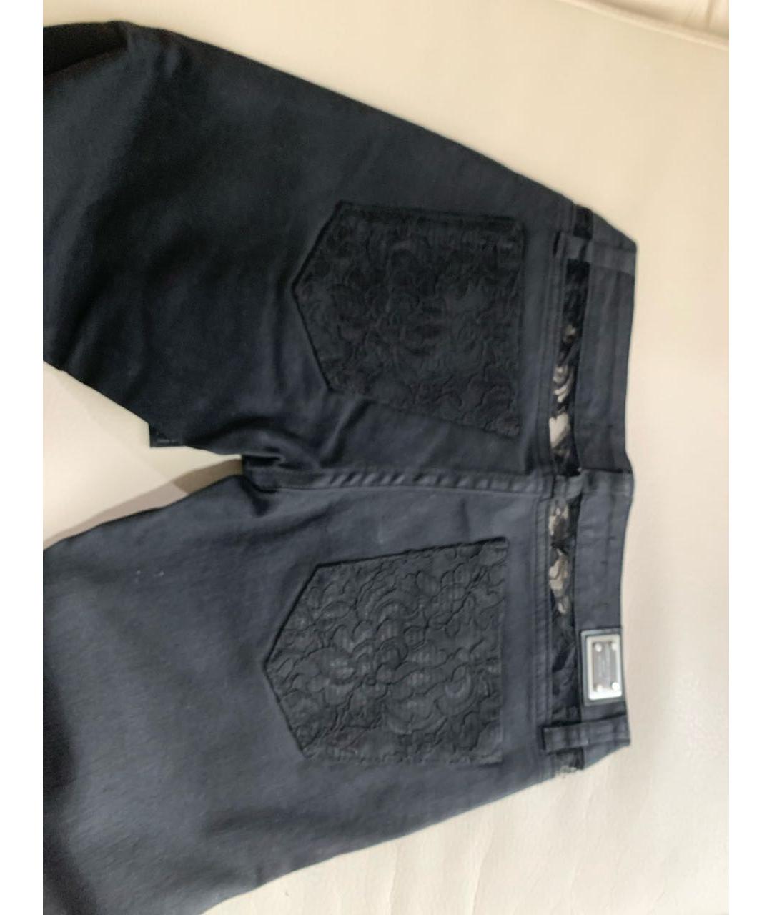 PHILIPP PLEIN Черные хлопковые прямые джинсы, фото 4