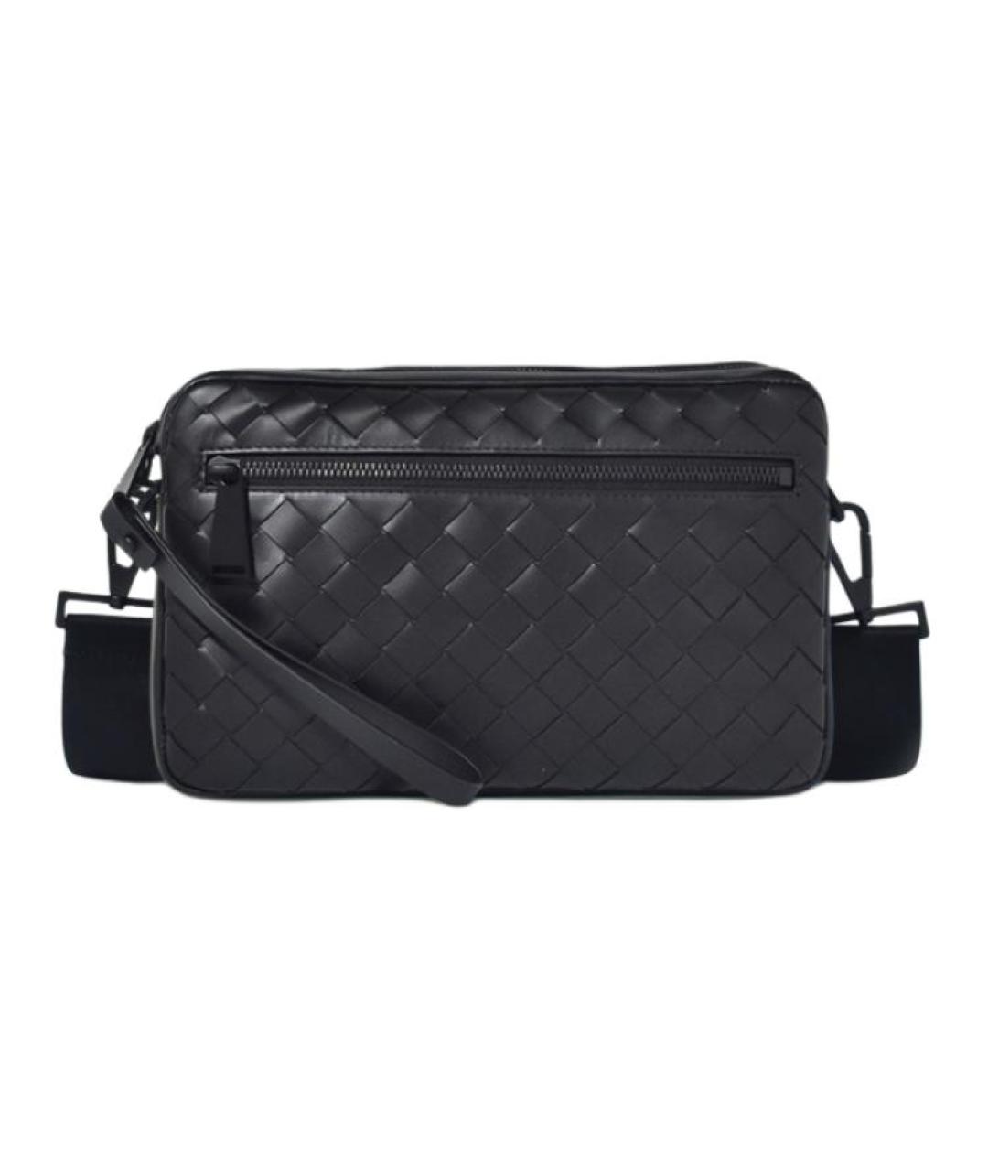 BOTTEGA VENETA Темно-синяя кожаная сумка через плечо, фото 1