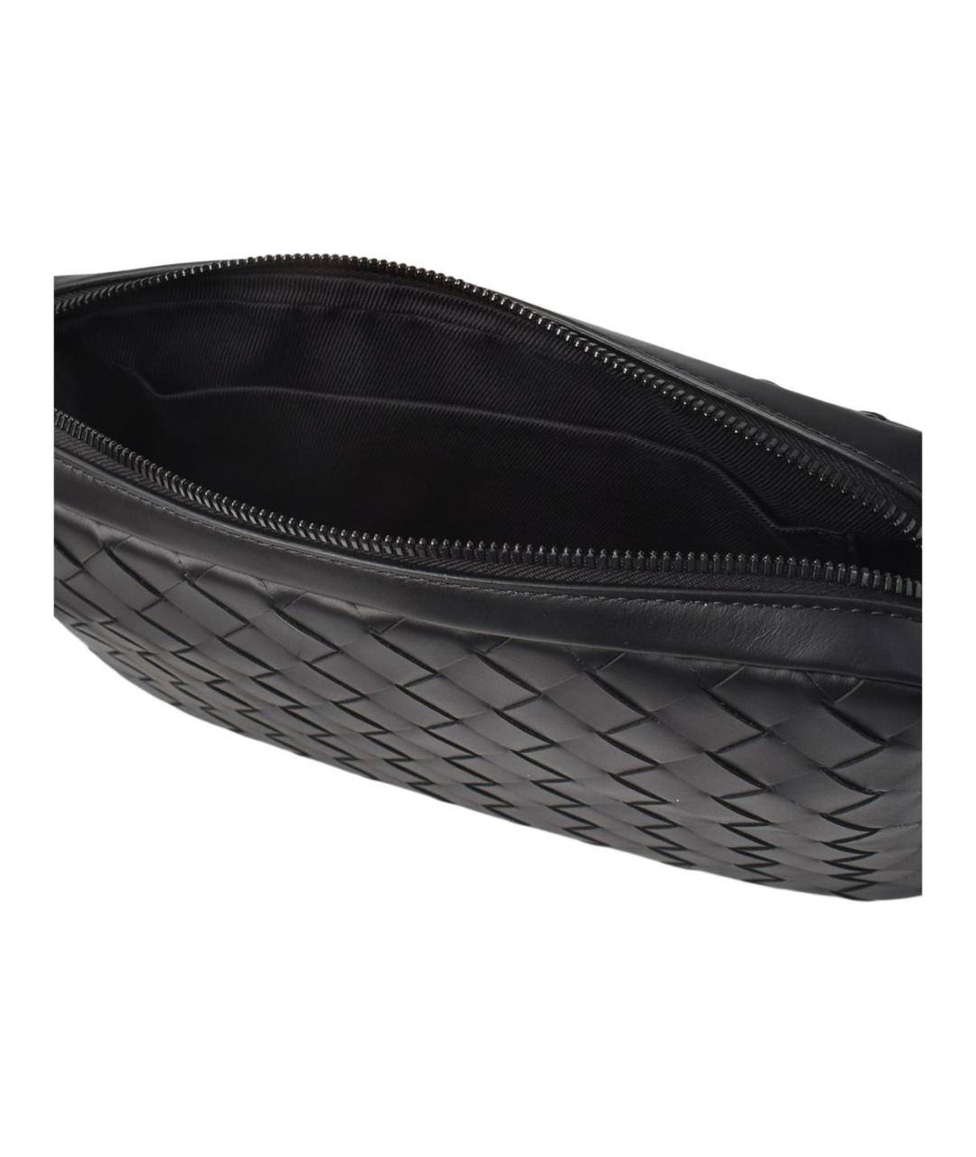 BOTTEGA VENETA Темно-синяя кожаная сумка через плечо, фото 4