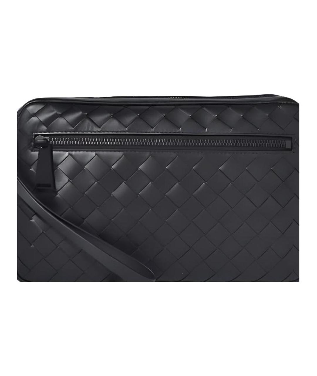 BOTTEGA VENETA Темно-синяя кожаная сумка через плечо, фото 5