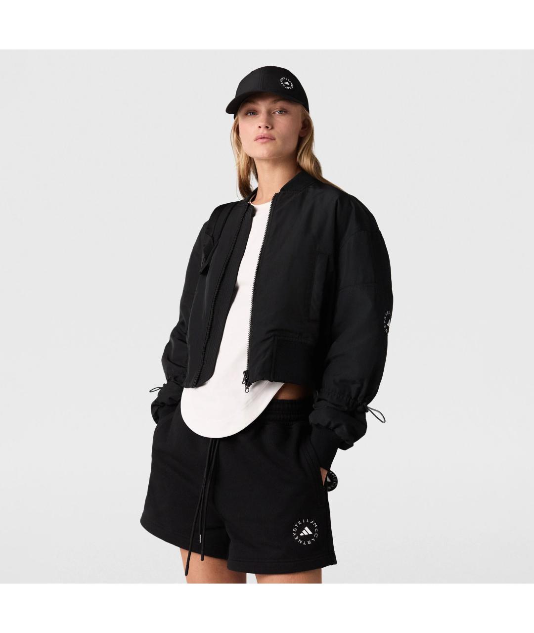ADIDAS BY STELLA MCCARTNEY Черная полиэстеровая куртка, фото 3