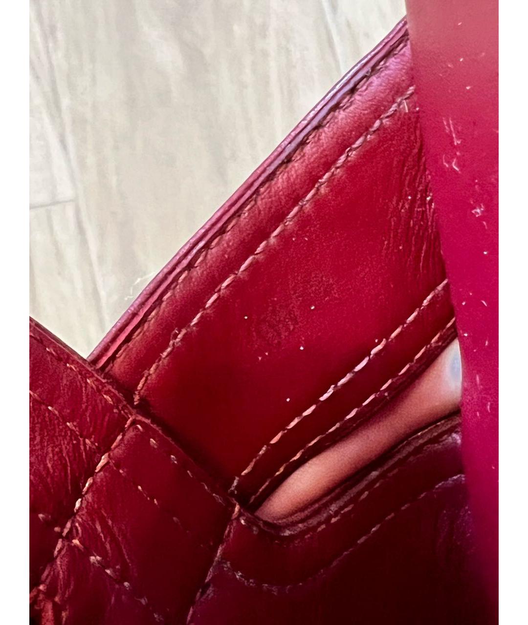 CHRISTIAN DIOR Бордовые шлепанцы из экзотической кожи, фото 4