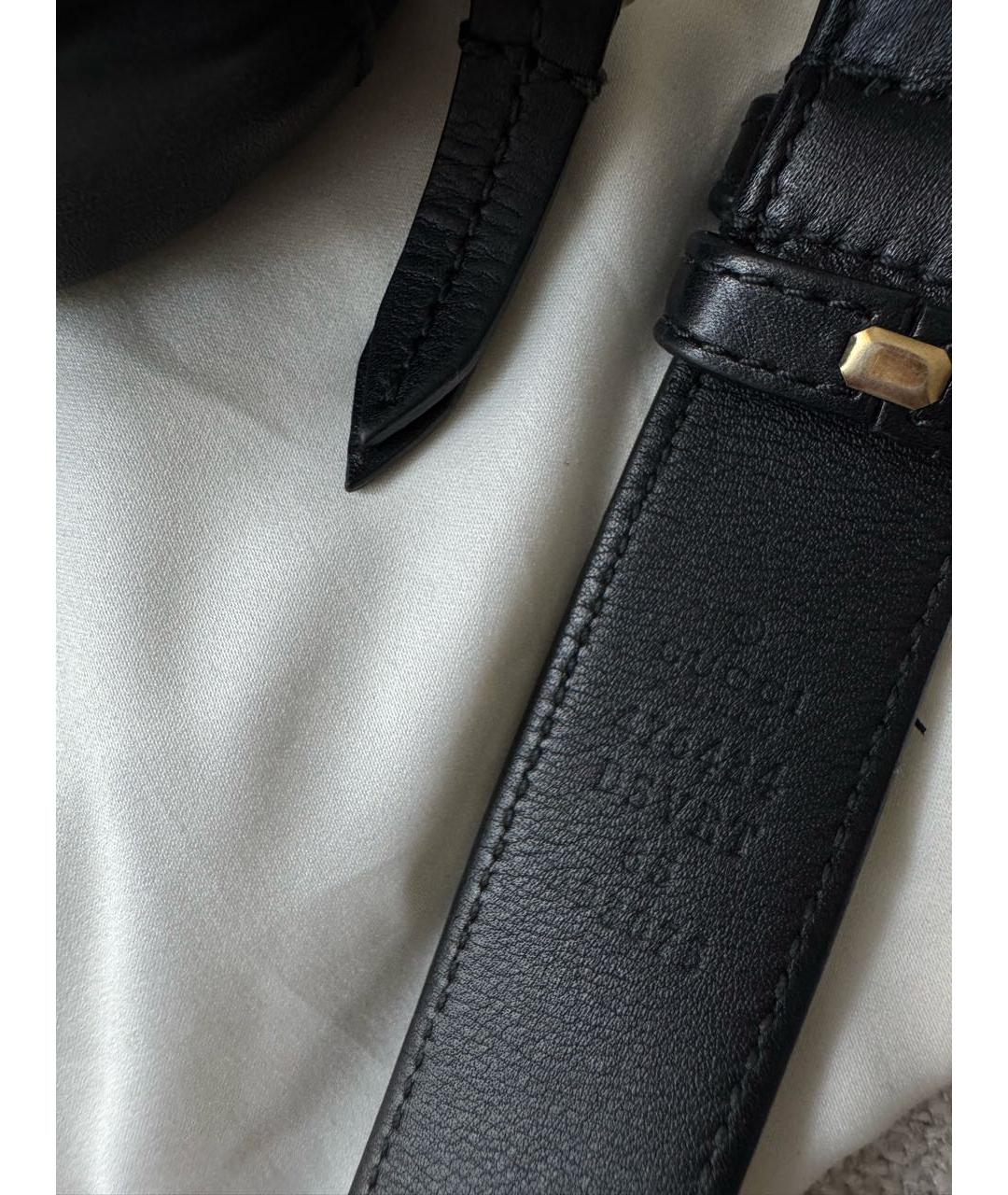 GUCCI Черная кожаная поясная сумка, фото 5
