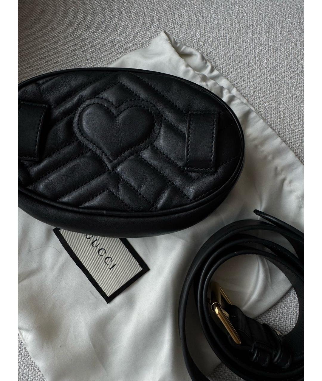 GUCCI Черная кожаная поясная сумка, фото 3