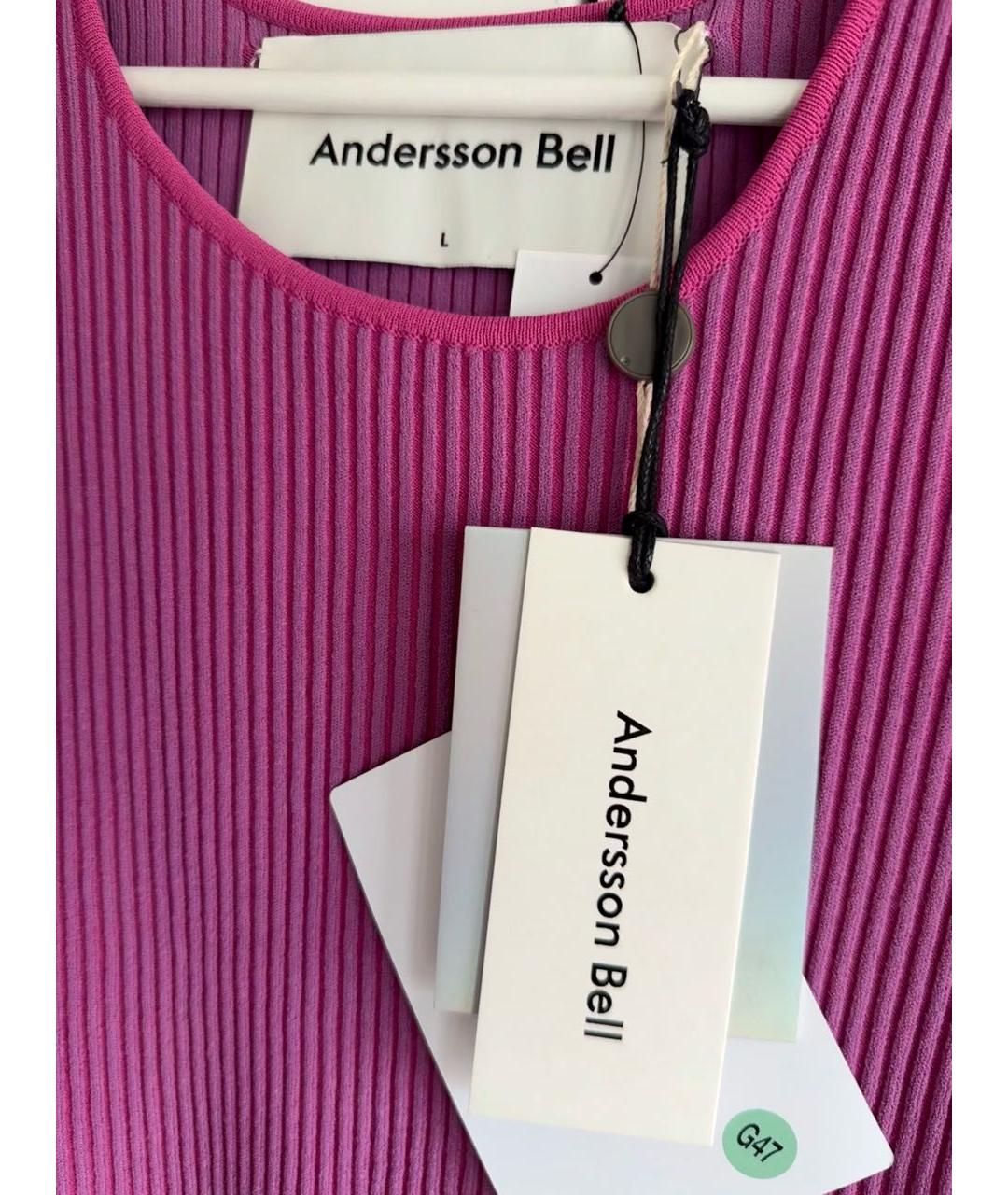ANDERSSON BELL Розовое вискозное коктейльное платье, фото 8