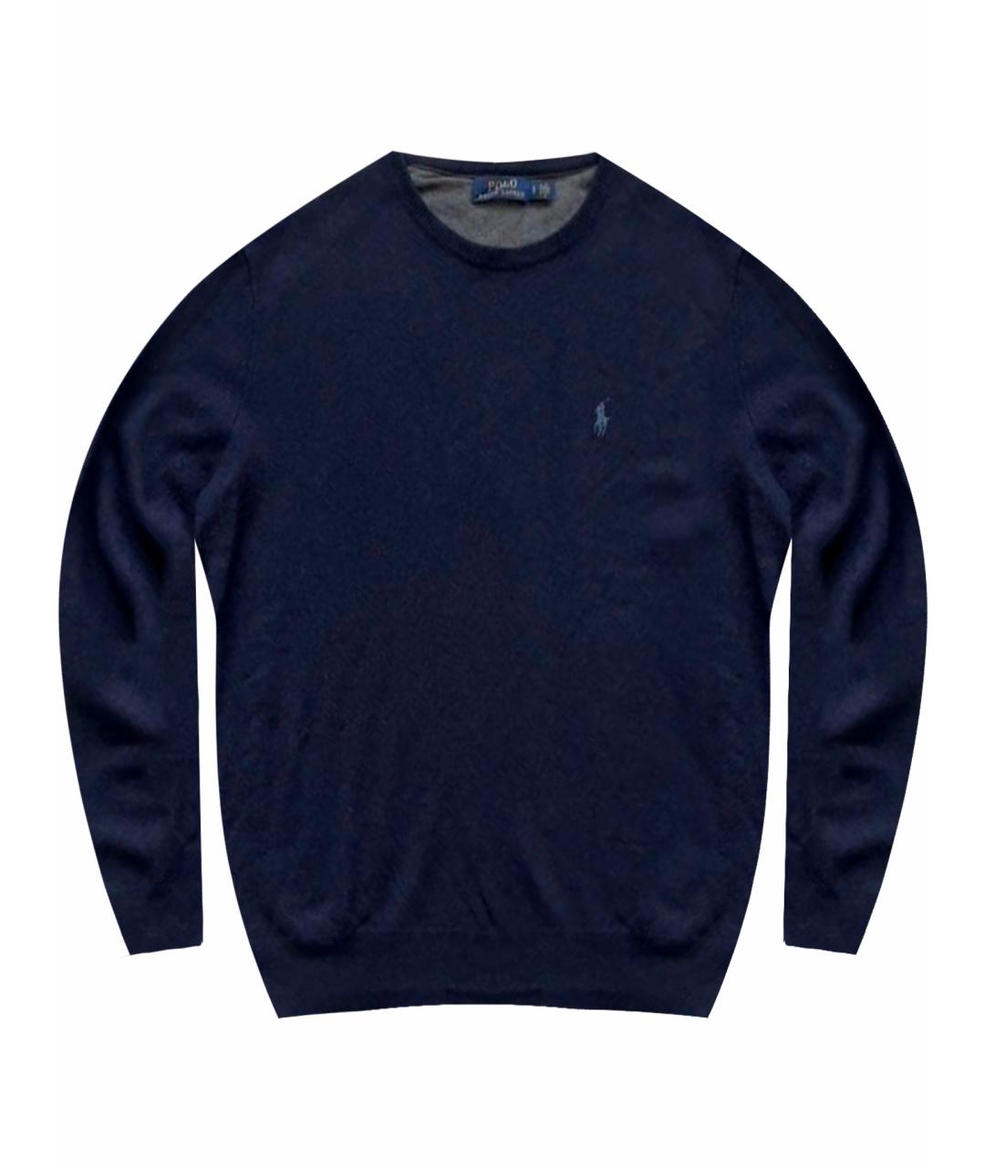 POLO RALPH LAUREN Темно-синий шерстяной джемпер / свитер, фото 1