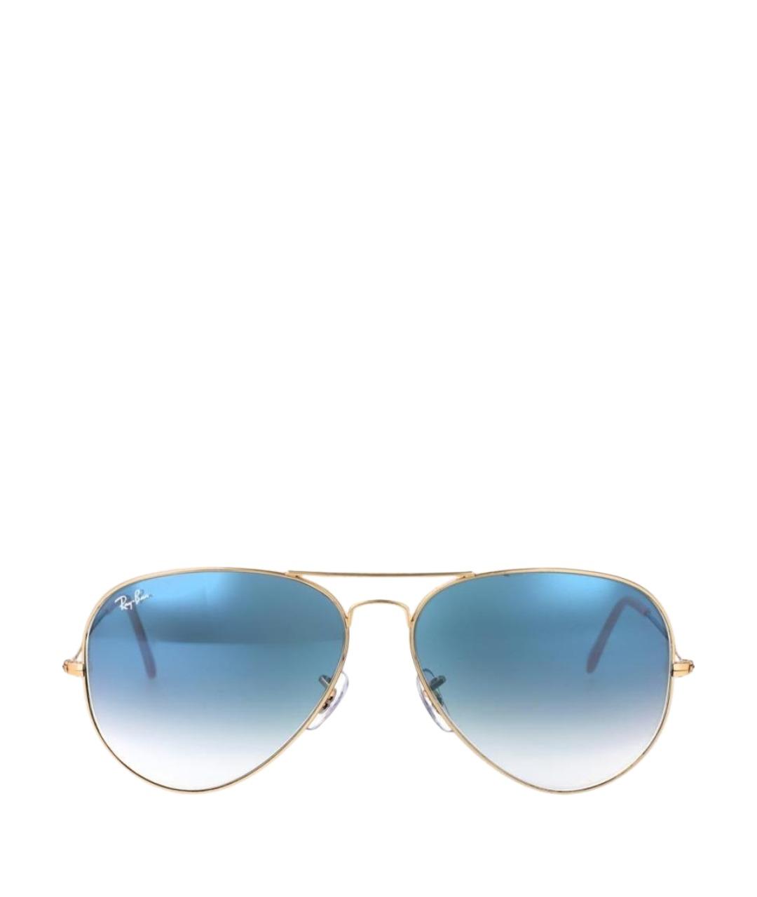 RAY BAN Золотые солнцезащитные очки, фото 2