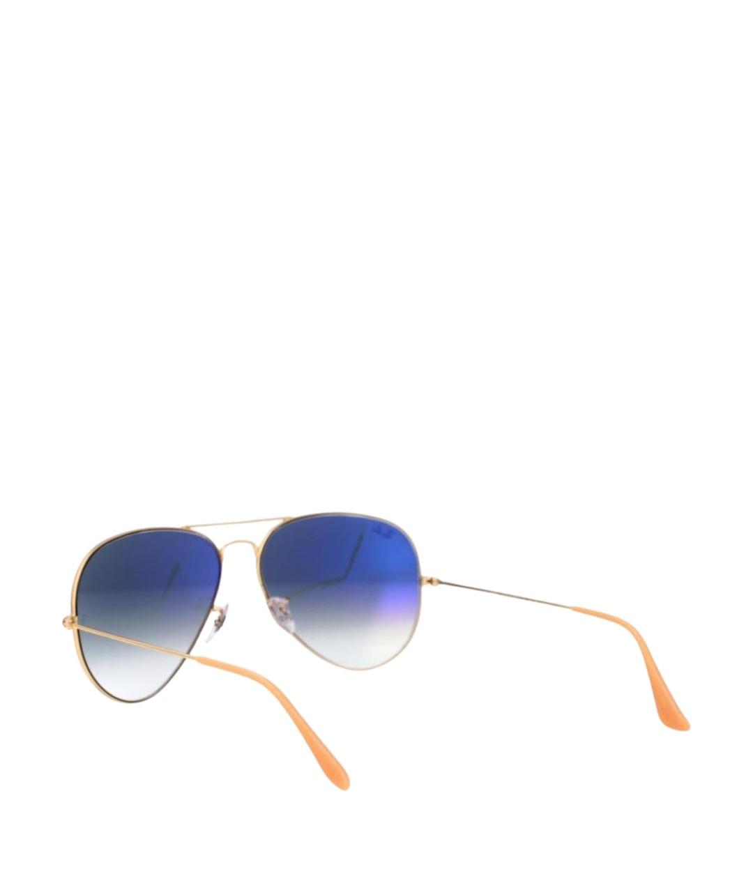 RAY BAN Золотые солнцезащитные очки, фото 3